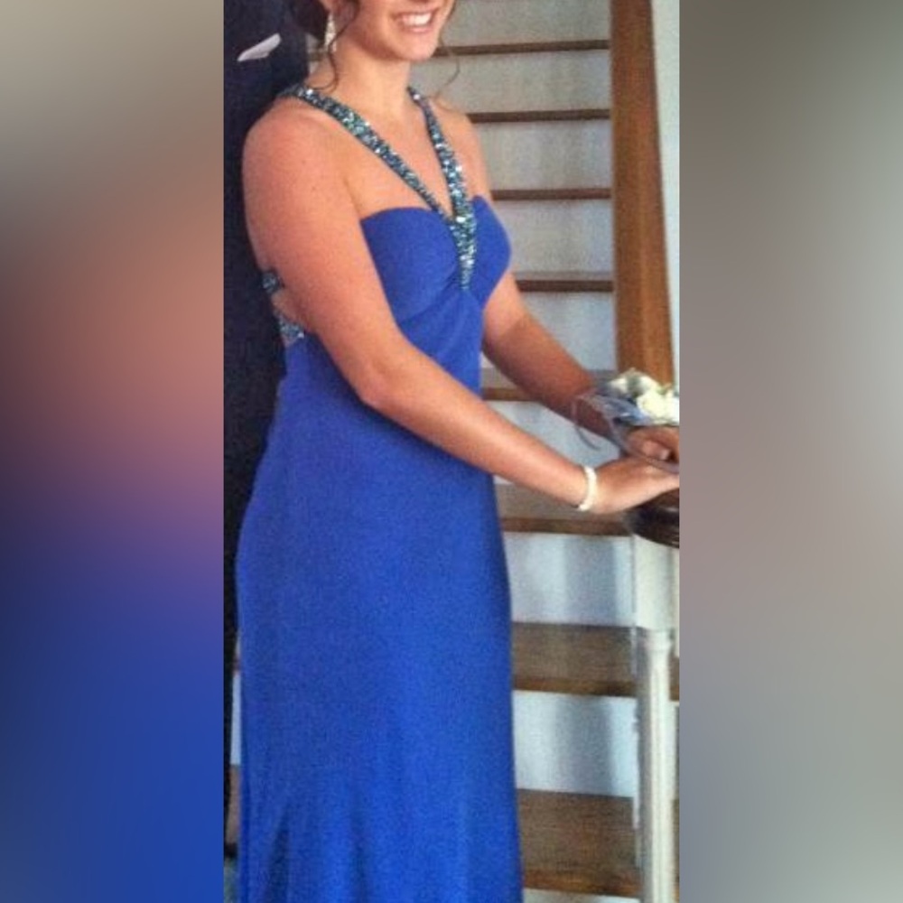 Faviana Blue Elegant Formal Dress